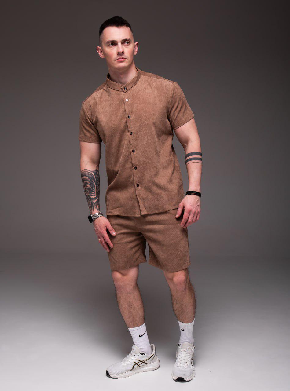 Костюм мужской вельветовый летний S Коричневый (2377/2/1) - фото 2
