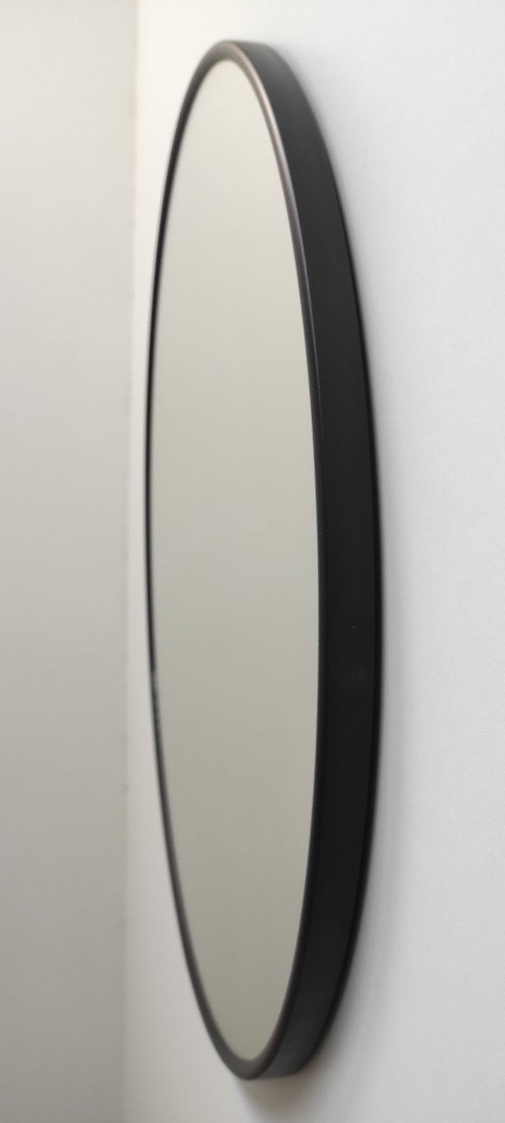 Зеркало круглое влагостойкое в металлической раме D65 см Черный матовый (10056675)