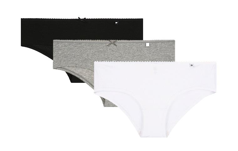 Комплект женских трусов Pretty polly Alice ES005C 3PP S Black/Grey Marl/White (5053014356255)