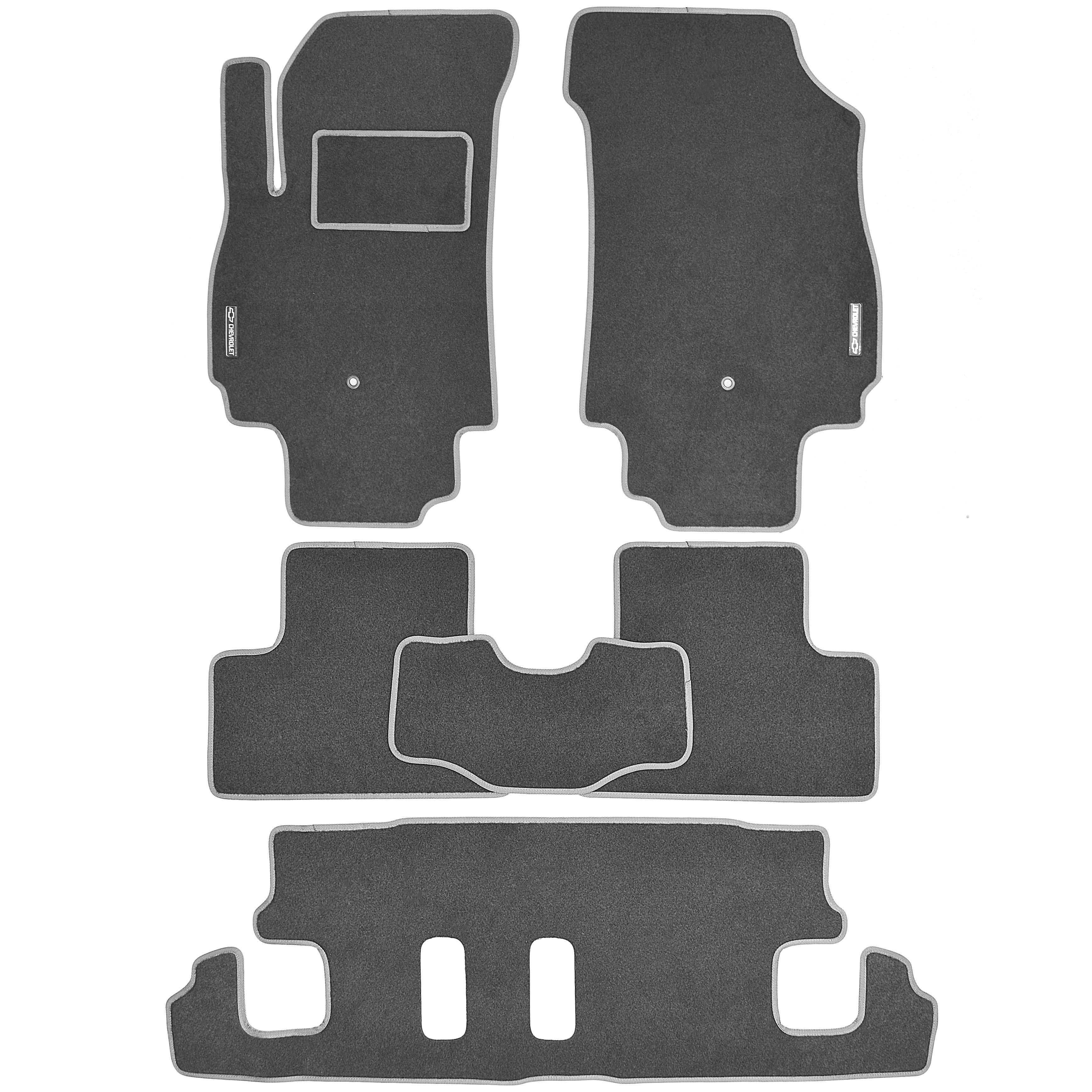 Коврики в салон для Chevrolet Orlando '11- текстильные 3 ряда Серый