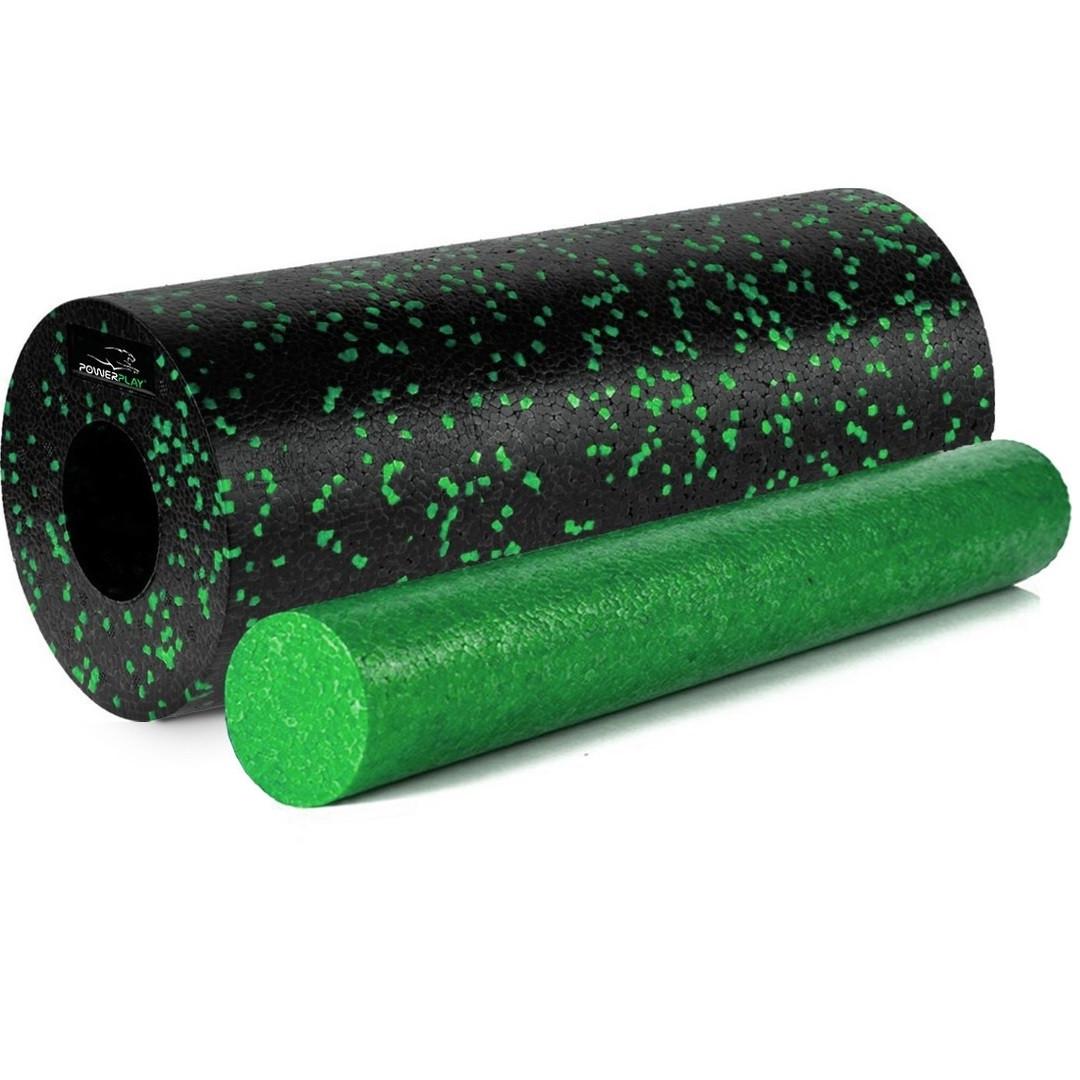 Набір масажний PowerPlay PP_4015 EPP Foam Roller Set 4in1 Чорно-зелений (PP_4015_Green) - фото 2