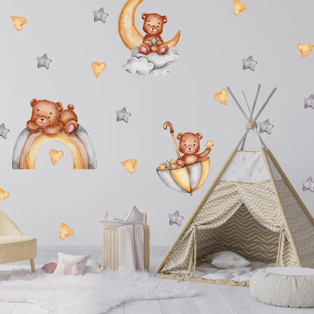Наклейки вінілові Три ведмежати декоративні в дитячу кімнату 30х90 см - фото 2 Наклейки вінілові Три ведмежати декоративні в дитячу кімнату 30х90 см - фото 2