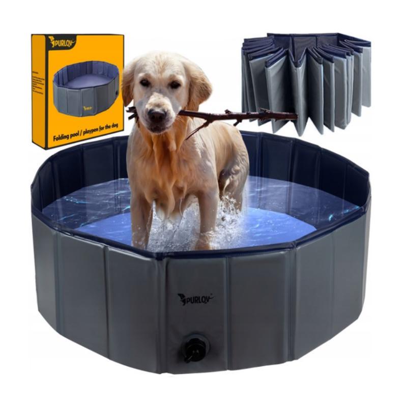 Бассейн-манеж складной Purlov для купания и охлаждения собак нескользящее дно 120х30 см (Purlov 23831) - фото 4