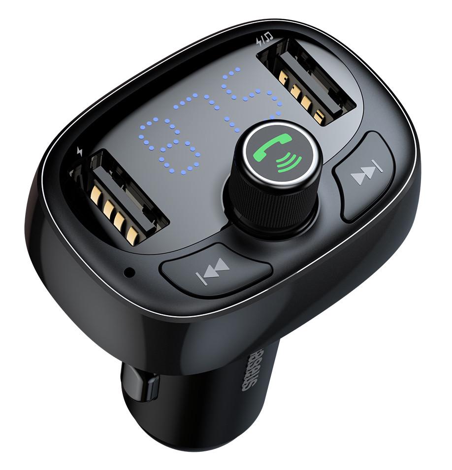 FM-трансмітер Baseus T-typed Wireless MP3 Charger Чорний (CCALL-TM01) - фото 6