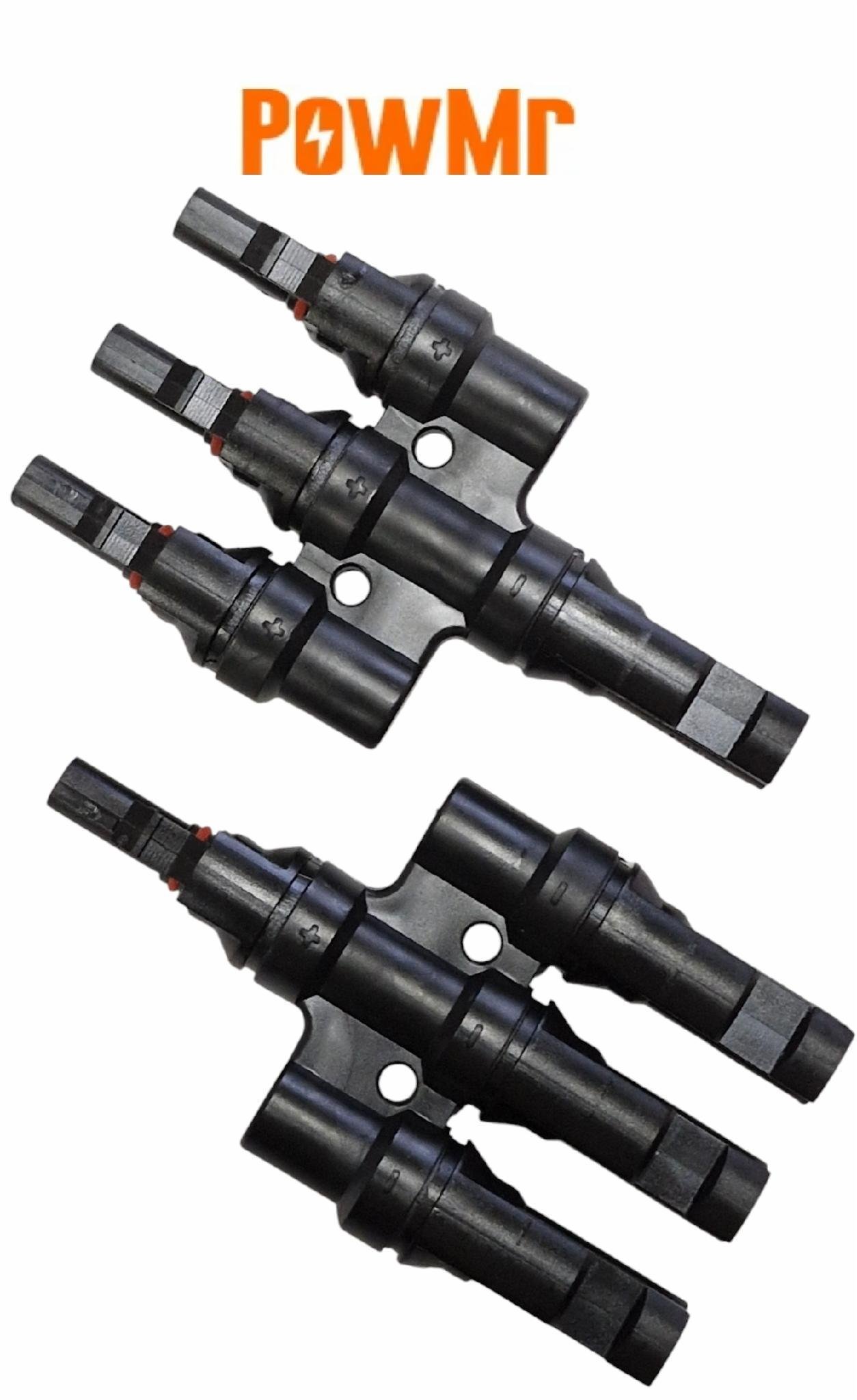 Конектор-тройник MC4 1х3 POWMR для солнечных панелей 30A 1000V папа/мама IP67 2 шт. (97740292) - фото 6