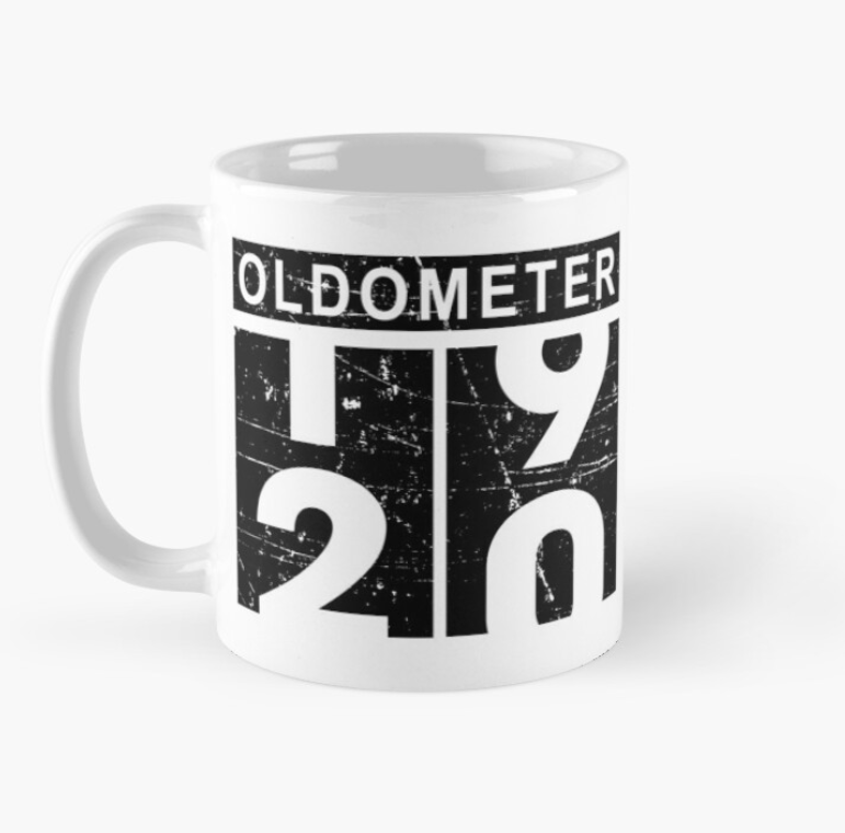Чашка керамическая с принтом "Oldometer" 20 День рождения 330 мл Белый (ПН117Ч)