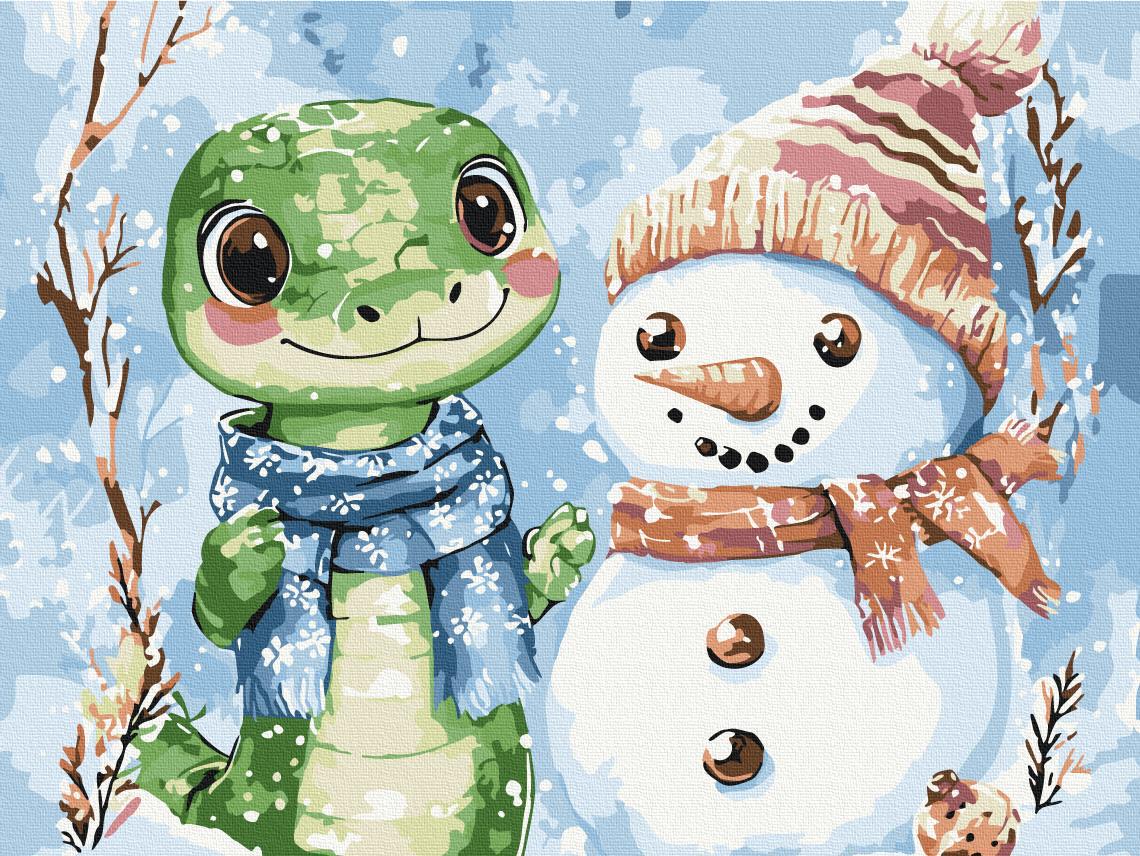 Картина по номерам Brushme 30x40 см Зимние игры (KBS0175)