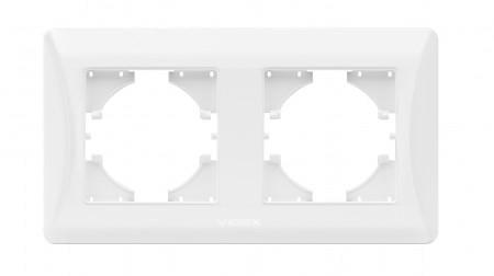 Рамка двухместная горизонтальная Videx Binera Белый (00000005738)