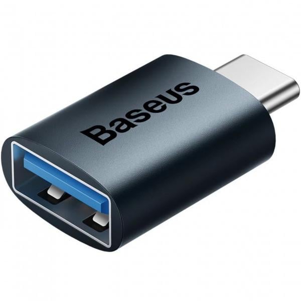 Адаптер переходник BASEUS Ingenuity Mini OTG USB 3.1 to Type C Blue (ZJJQ000003) - фото 1