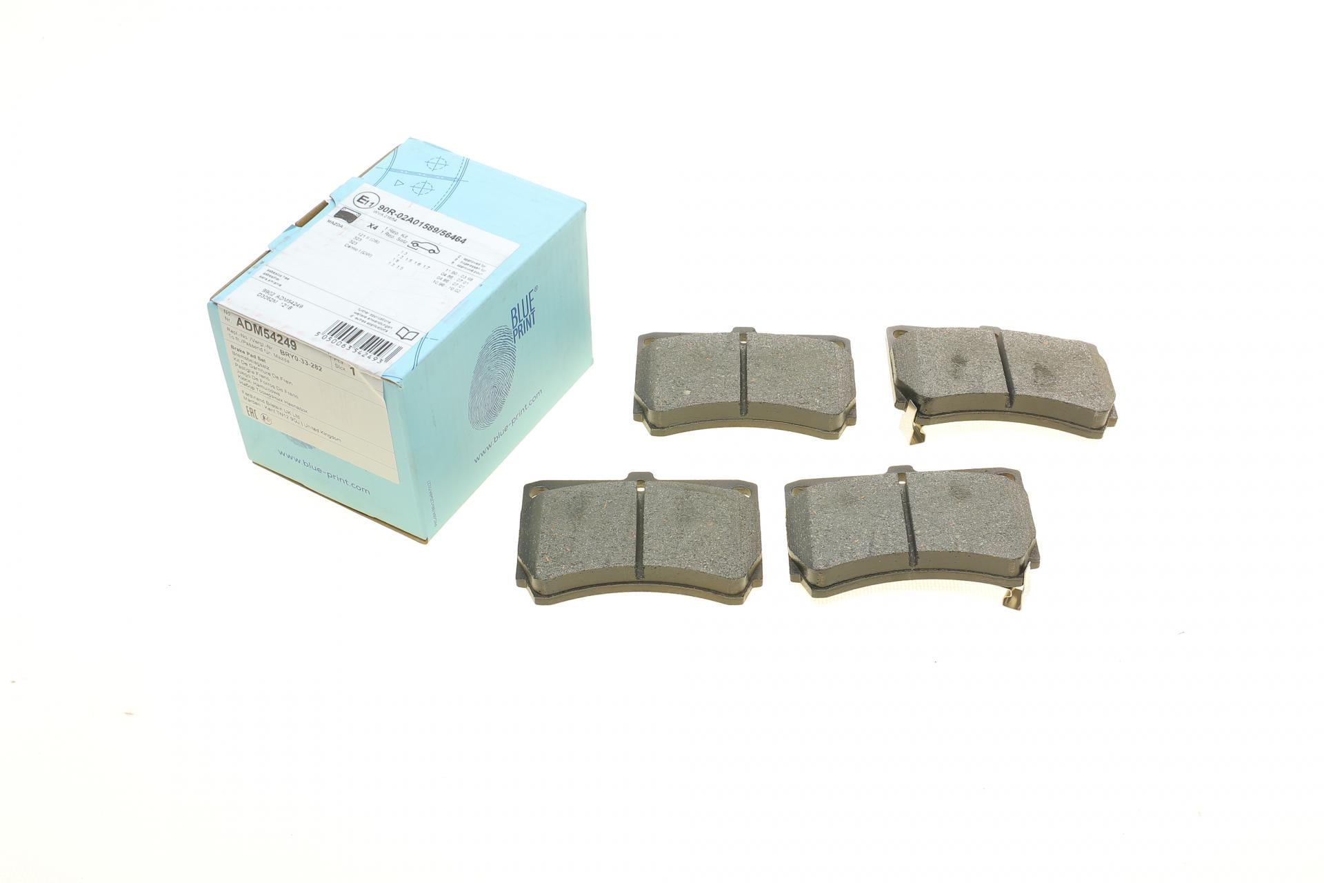 Колодки тормозные передние BLUE PRINT Kia Rio 00-05/Mazda 323 89-98/121 II 90-96 (ADM54249 BLUE PRINT)