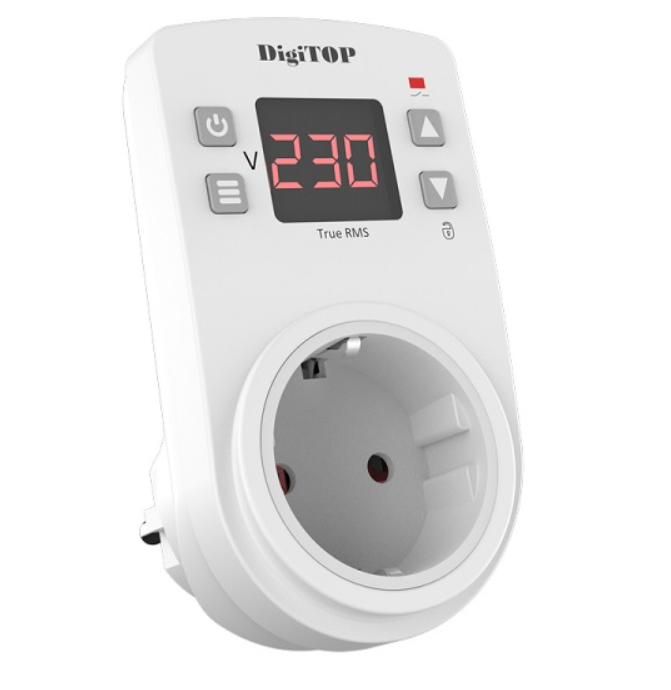 Реле напруги V-protector у розетку DigiTOP VP-10AS