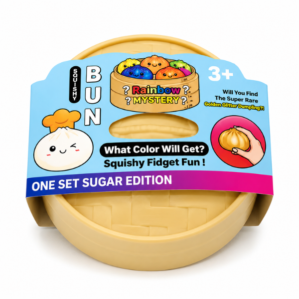 Антистресс игрушка Squishy Dumpling Rainbow Sugar Edition 12 см