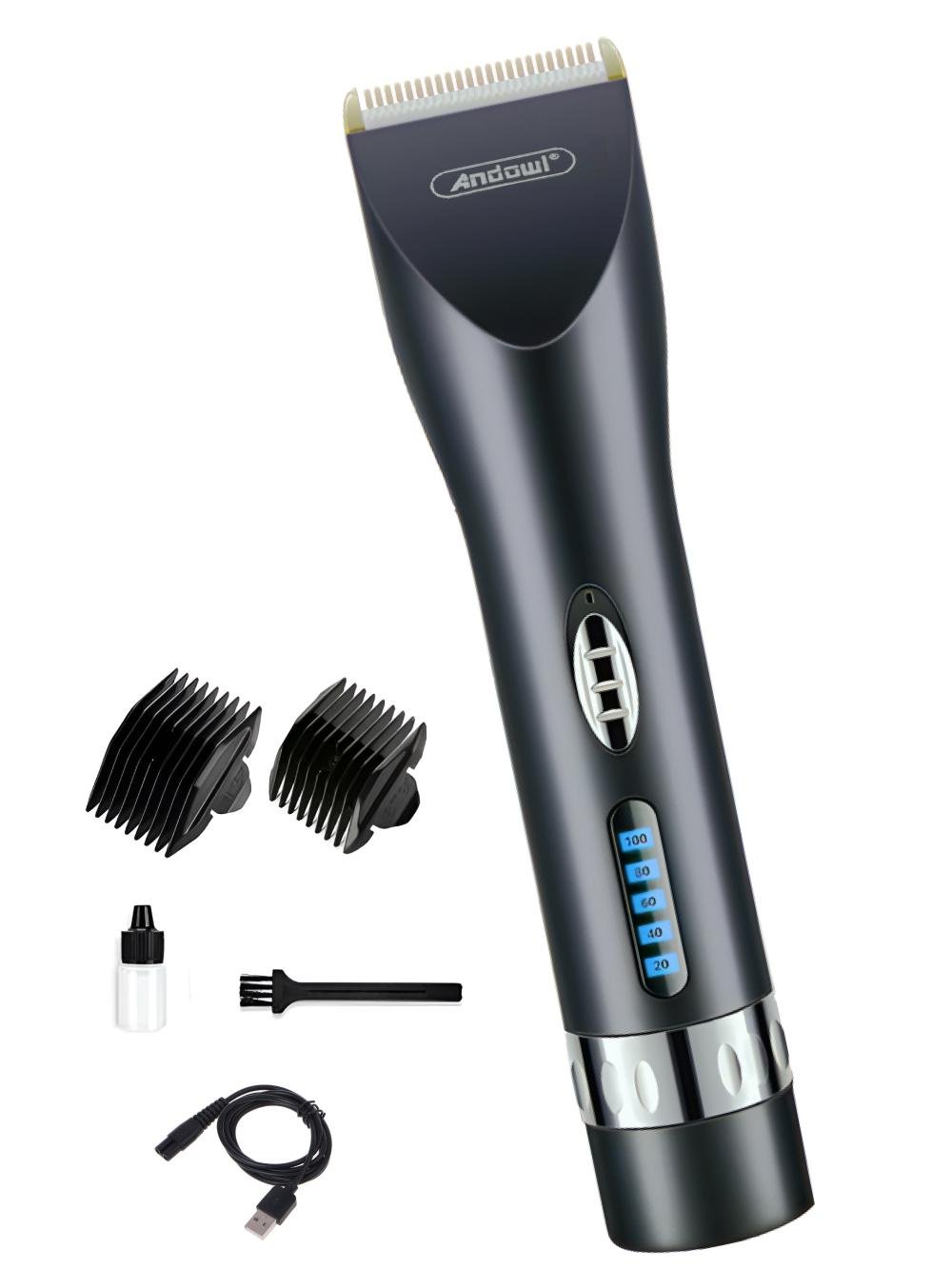 Машинка для стрижки тварин Andowl Q-T180X1 портативна бездротова на акумуляторі Чорний (dedebdbf) Машинка для стрижки тварин Andowl Q-T180X1 портативна бездротова на акумуляторі Чорний (dedebdbf)