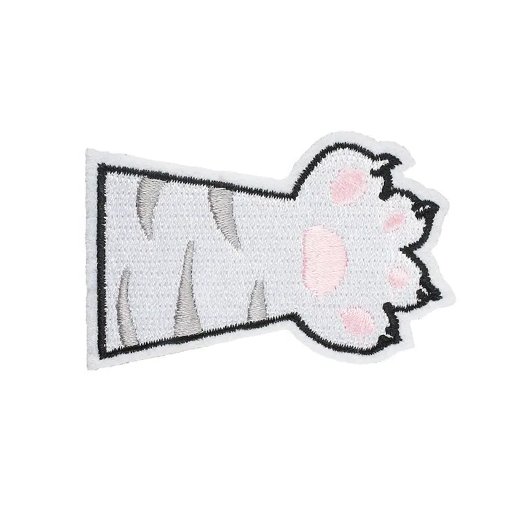 Термонаклейка на одежду для ремонта и декора лапка кота Серый (30763551)