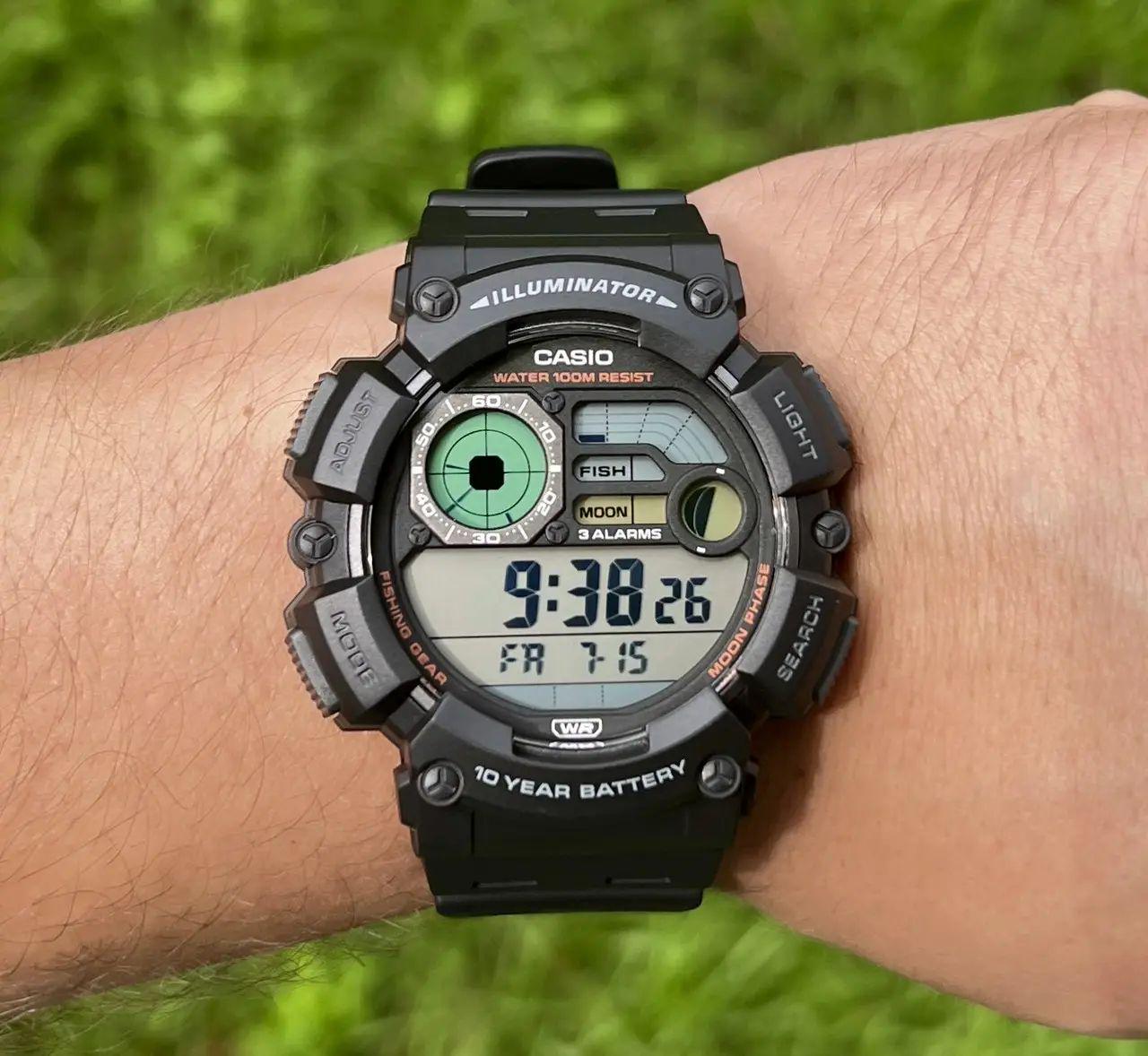 Наручные часы мужские Casio WS-1500H-1A Fishing Timer - фото 5