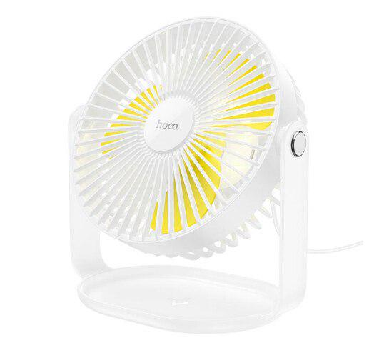 Вентилятор настольный HOCO F14 multifunctional powerful desktop fan 4 скорости White