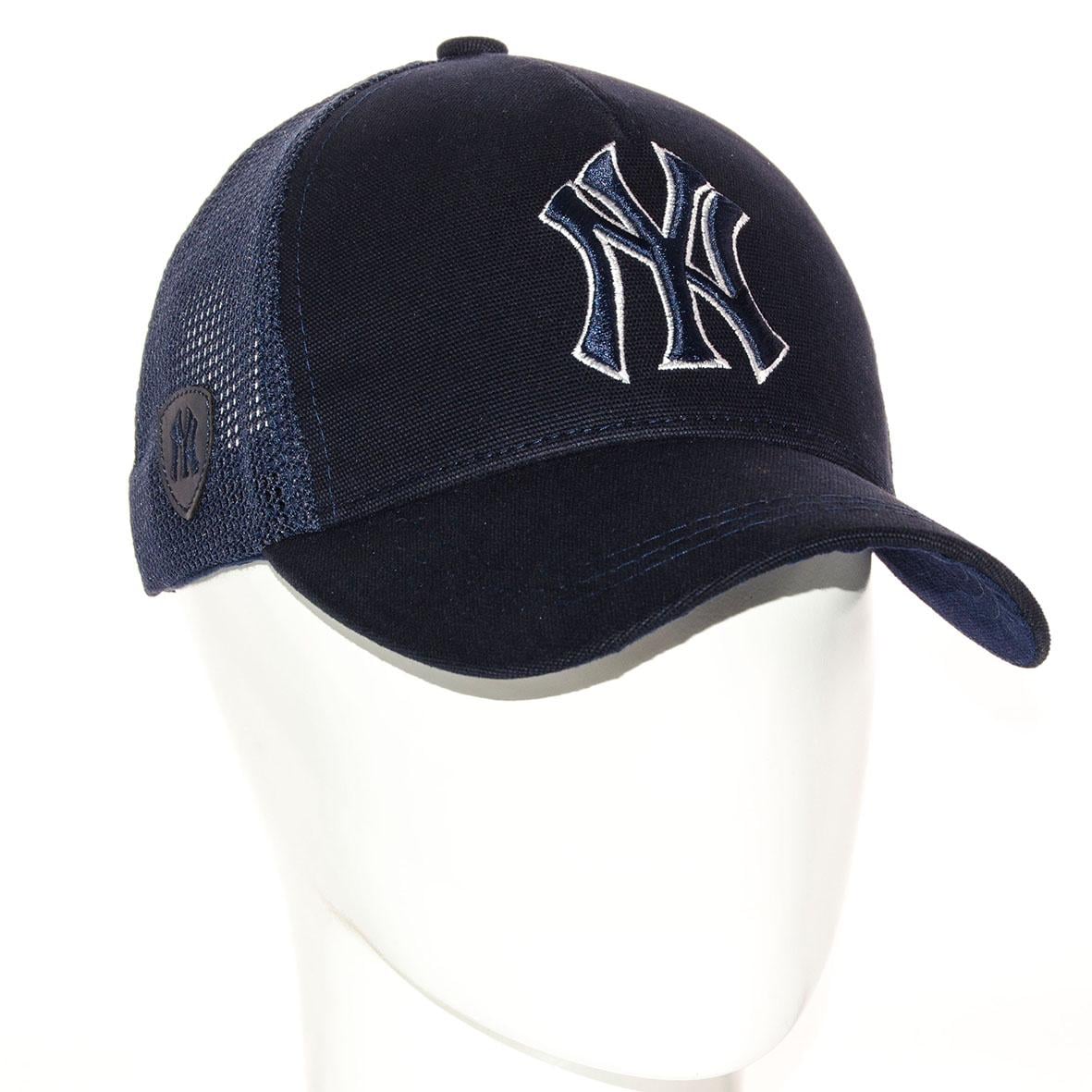 Бейсболка с сеткой unisex из хлопка New York BTH20875 L/57-58 см Темно-синий (56198)