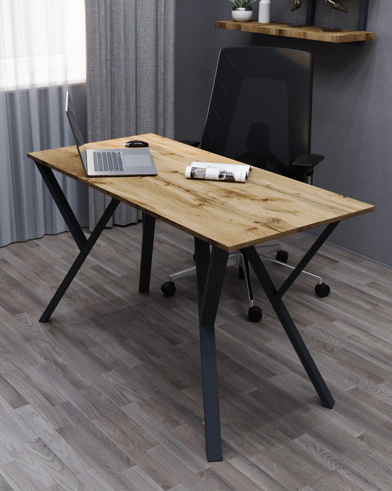 Стол письменный лофт Серия 5 1200х600х16 мм Дуб тахо (15044976)