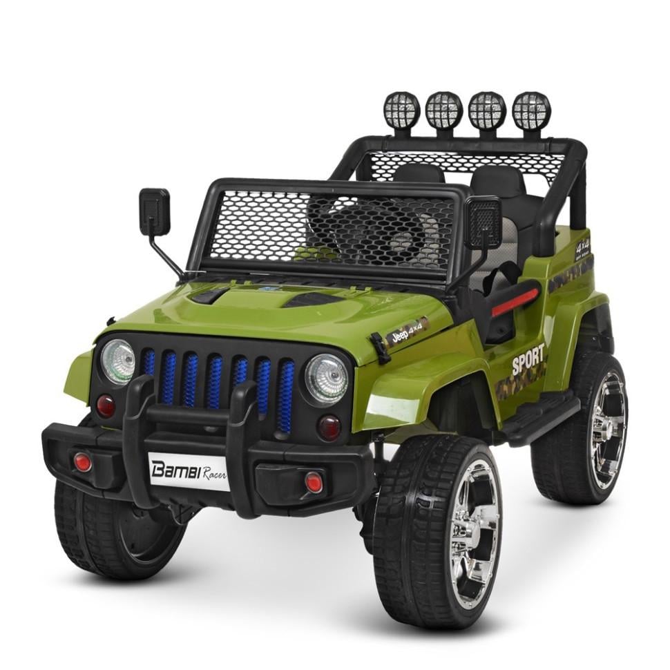 Детский электрический джип Bambi Racer 12V двухместный до 35 кг Разноцветный (DE-169-E-1045) Детский электрический джип Bambi Racer 12V двухместный до 35 кг Разноцветный (DE-169-E-1045)