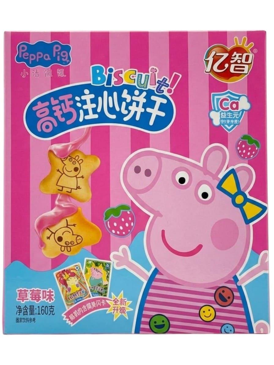 Печенье с кальцием Yizhi Biscuit Peppa Pig Strawberry 160 г (3028232051)