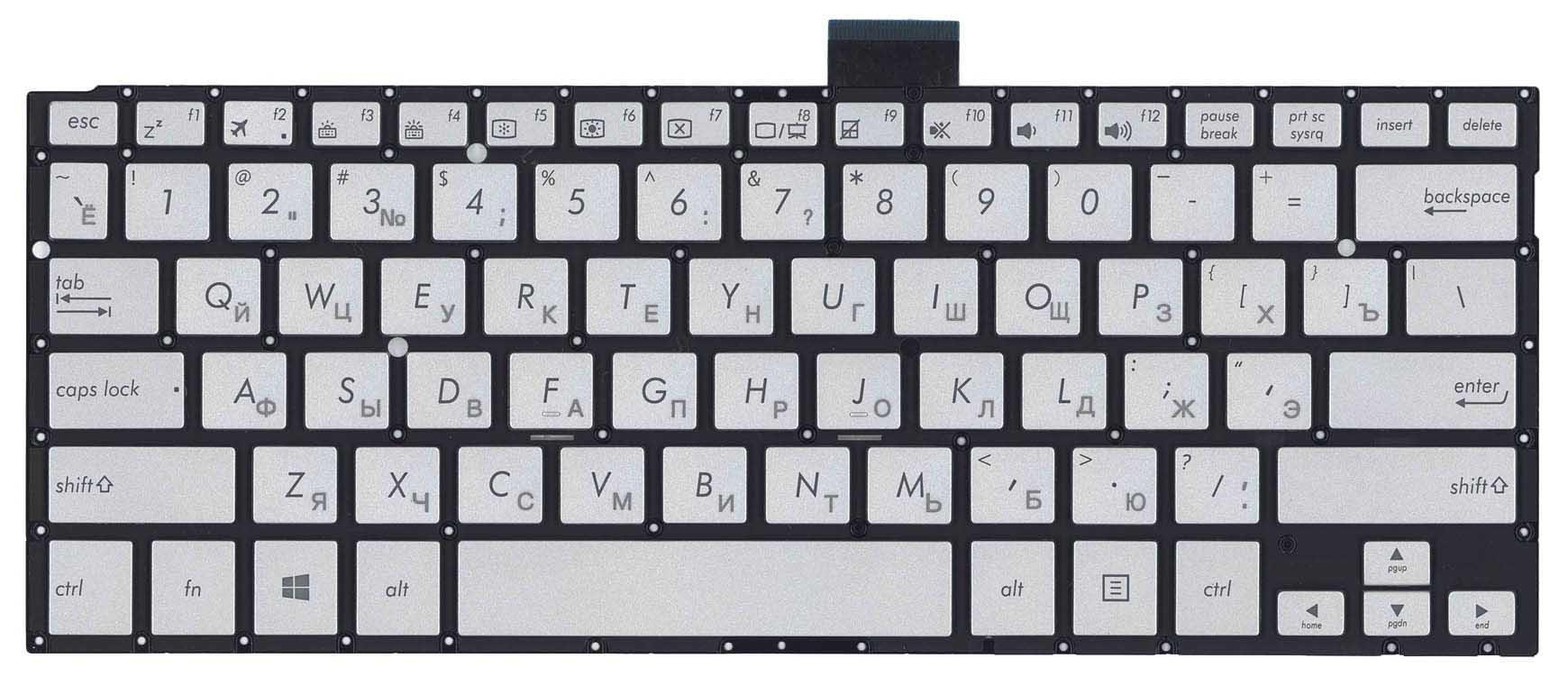 Клавиатура для ноутбука Asus TP300 Silver