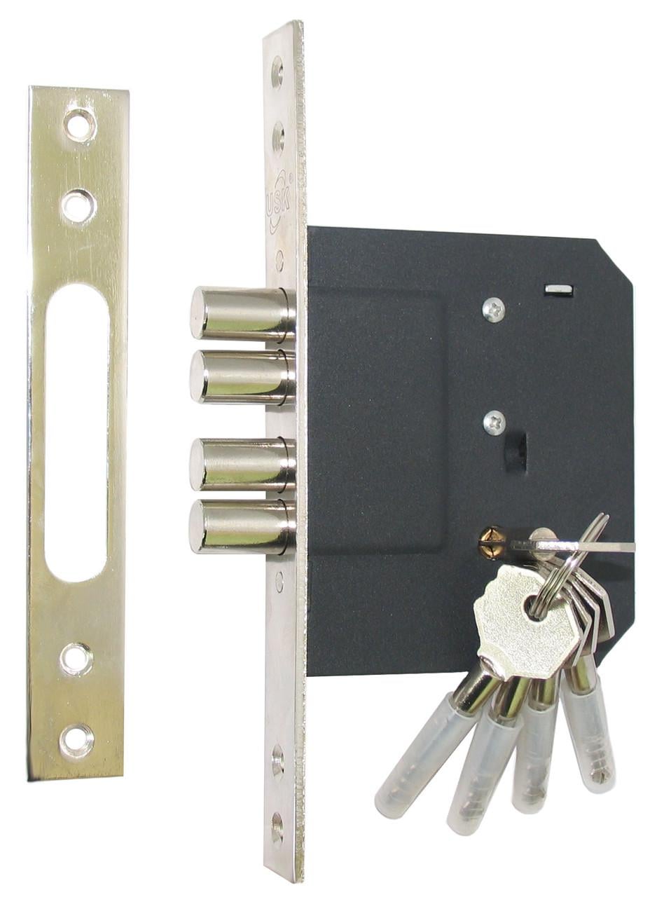 Корпус замка с ключом под крест USK 189-4MF Никель