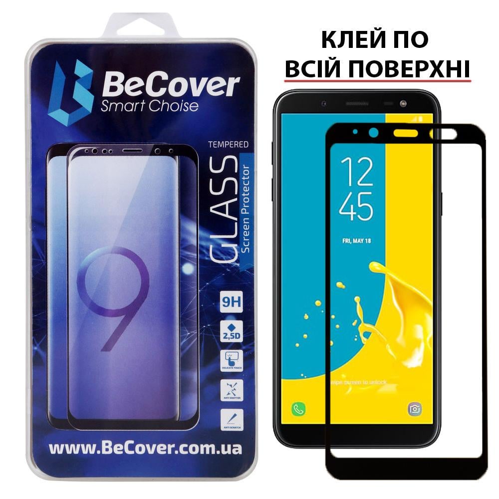 Захисне скло BeCover Full Glue & Cover для Samsung Galaxy J6 2018 SM-J600 Black (703140) - фото 6