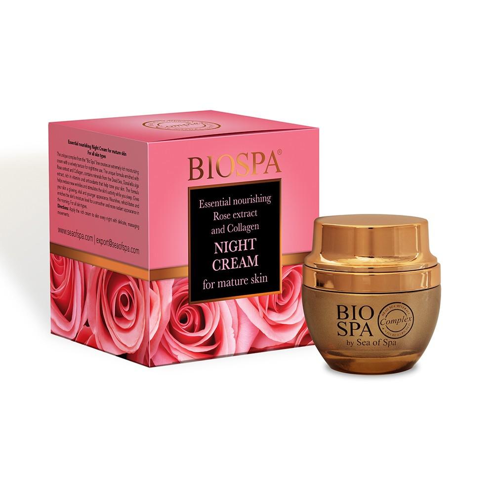 Крем питательный ночной Sea of ​​Spa Bio Spa для зрелой кожи с коллагеном и экстрактом розы 50 мл (7290017990415)
