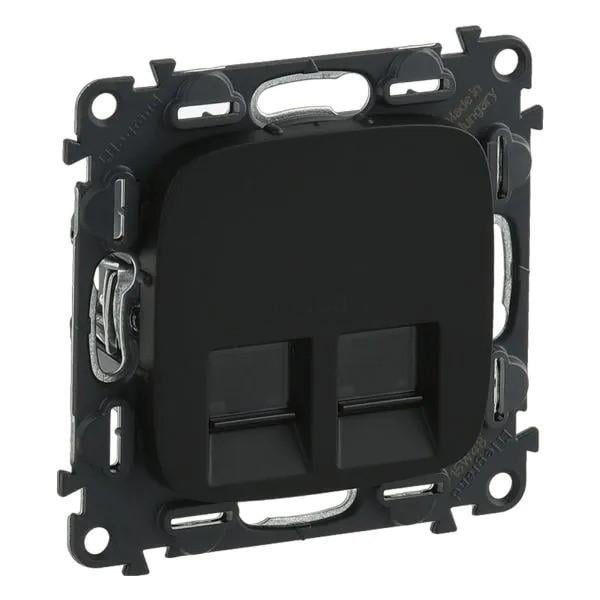 Розетка компьютерная Legrand Valena LIFE RJ-45 Cat.5e UTP для скрытого монтажа Антрацит (753441)