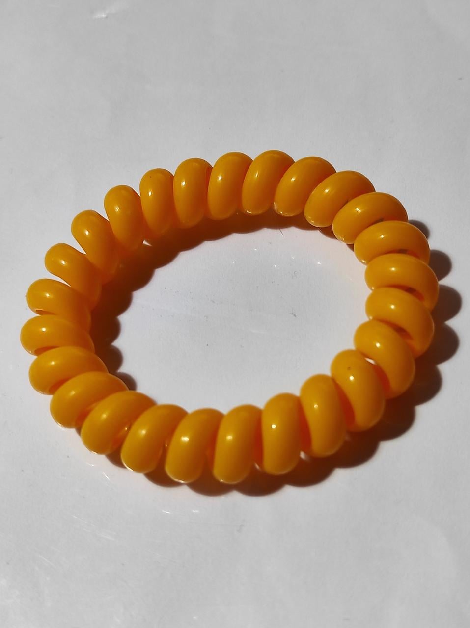 Резинка Спираль толстая 5,5 см глянцевая Яркий манго (K7-4-1728-МАНГ)