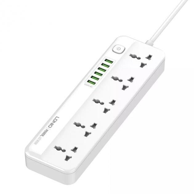 Удлинитель сетевой LDNIO SC5614 5 Розеток + 6 USB 2500 W White