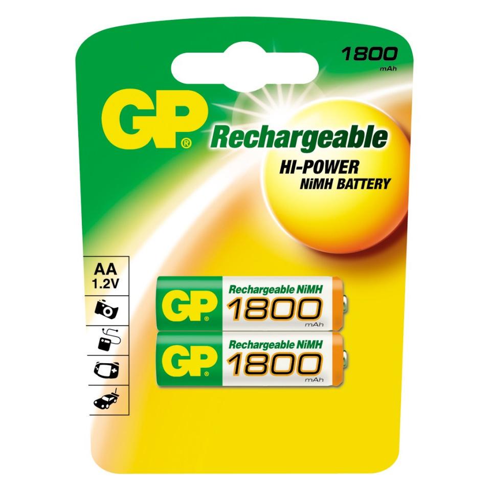 Батарейка GP LR-6 АА Ni Mh Rechargeable 1800 mAh 2 шт. (0055)