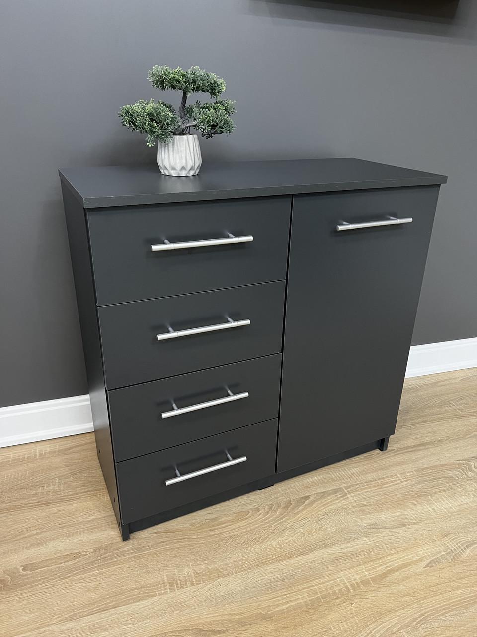 Комод Стандарт 4+1 800х792х350 мм Антрацитовий - фото 5