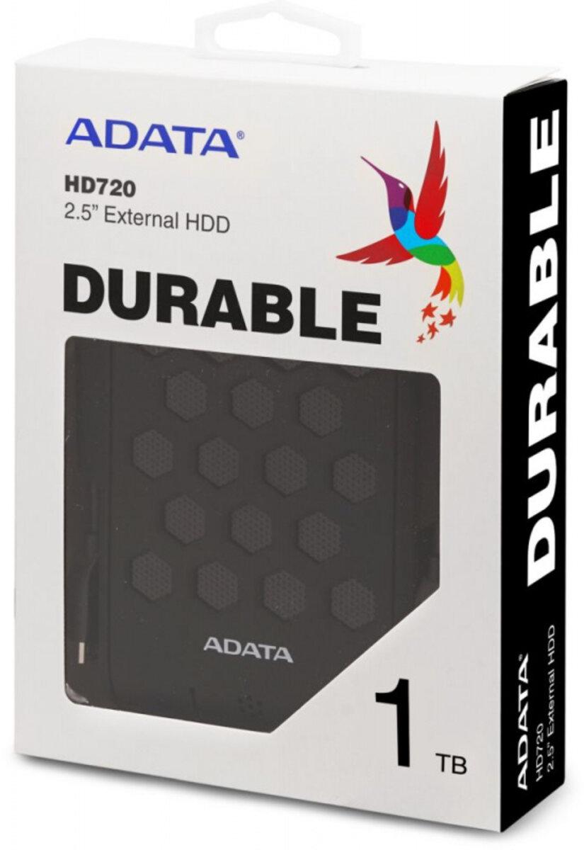 Жесткий диск ADATA HD720 1 TB USB 3.2 480 МБс Black (AHD720-1TU31-CBK) - фото 4