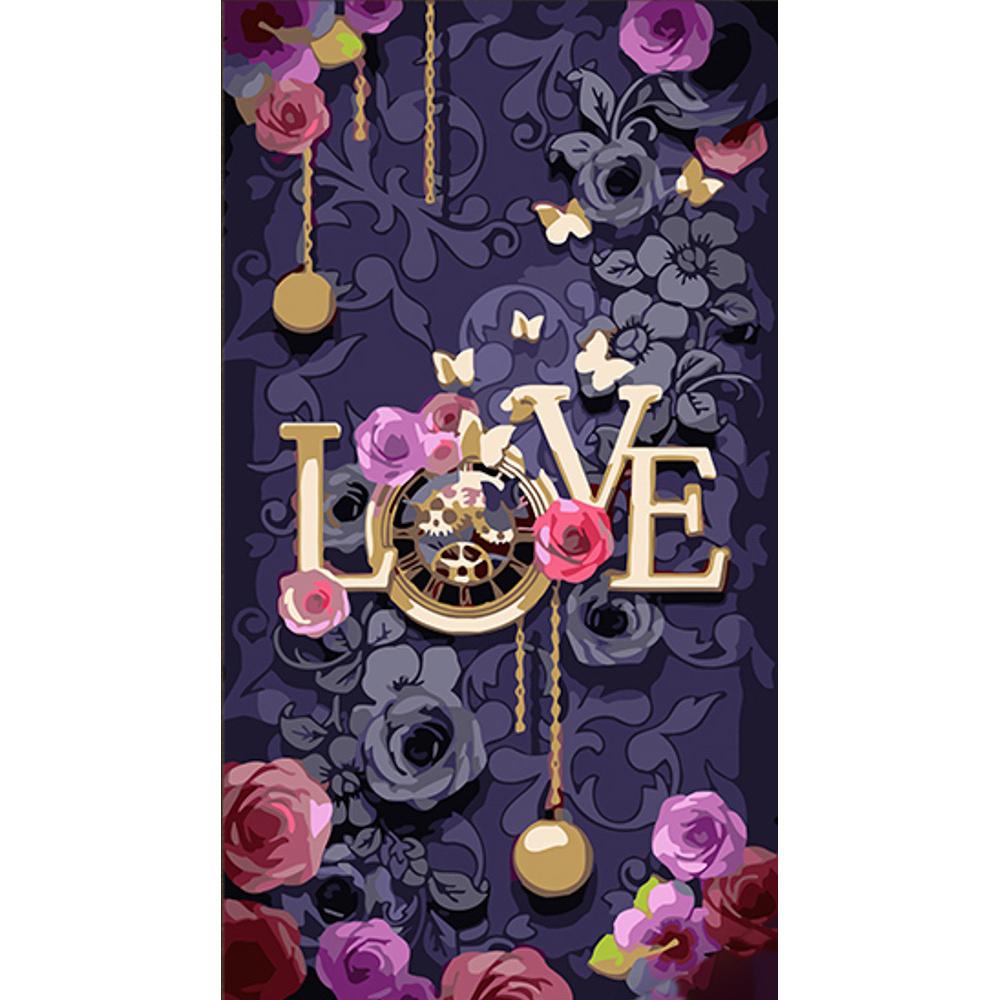 Картина за номерами Strateg Love flowers 50x25 см (Str-WW240)