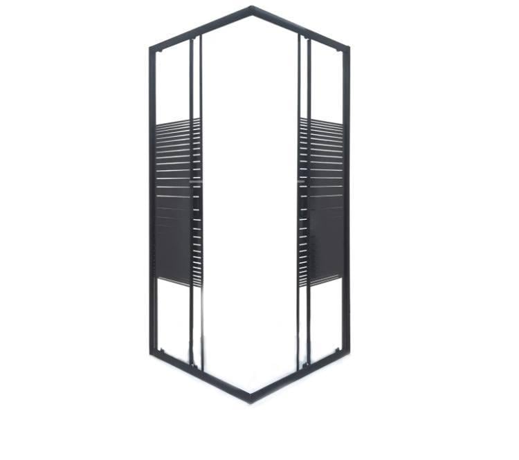 Душевая кабина Sunways LINEA SB-без поддона 80x80х180 см квадратное стекло прозрачное с принтом черных линий (C15522) - фото 2 Душевая кабина Sunways LINEA SB-без поддона 80x80х180 см квадратное стекло прозрачное с принтом черных линий (C15522) - фото 2