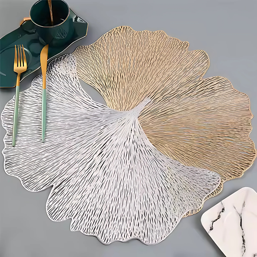 Серветка сервірувальна під гаряче у вигляді листа гінкго 2 шт. Золотистий (C016_gold) - фото 5 Серветка сервірувальна під гаряче у вигляді листа гінкго 2 шт. Золотистий (C016_gold) - фото 5