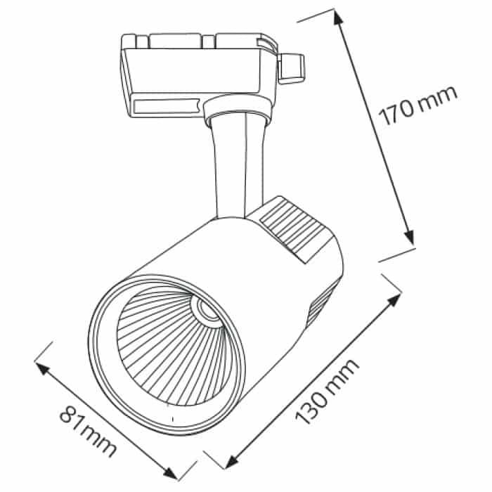 Светильник трековый светодиодный Horoz VARNA-30 30W Белый (26244-1) - фото 2