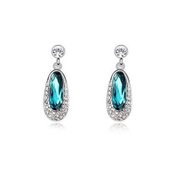 Серьги с кристаллами Сваровски Italina 9984 Синий