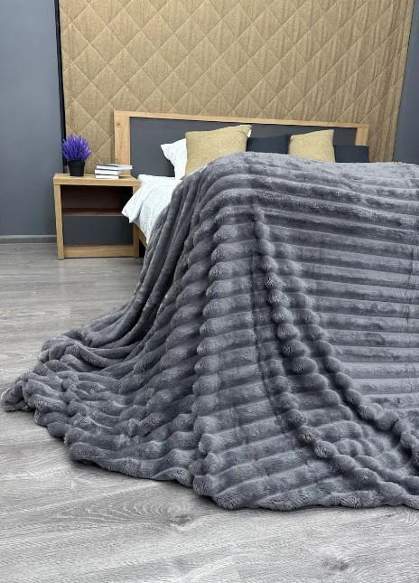 Покрывало плюш VIP Шарпей 200х230 см Серый (87-147) - фото 5 Покрывало плюш VIP Шарпей 200х230 см Серый (87-147) - фото 5