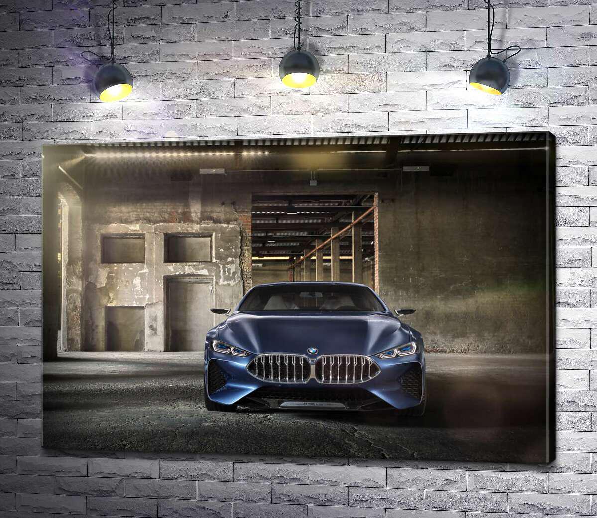 Картина ArtPoster Глубокий синий цвет автомобиля BMW 8 130x87 см Модуль №1 (003482)