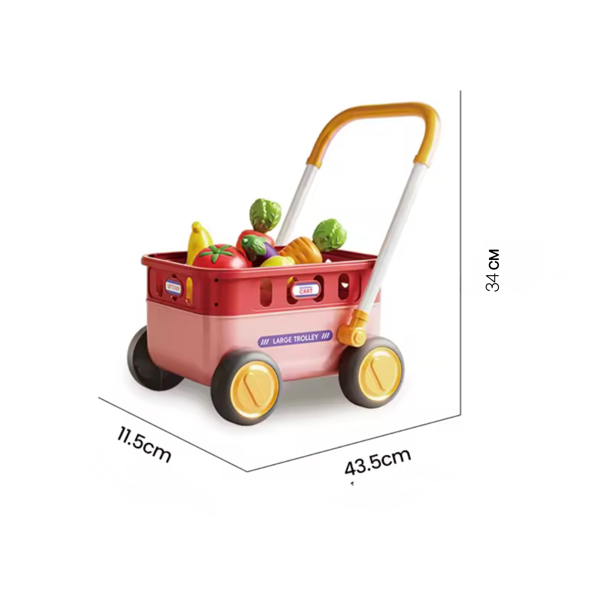 Ігровий набір Super Market 2в1 тележка для покупок/касовий апарат Червоний (135) - фото 9