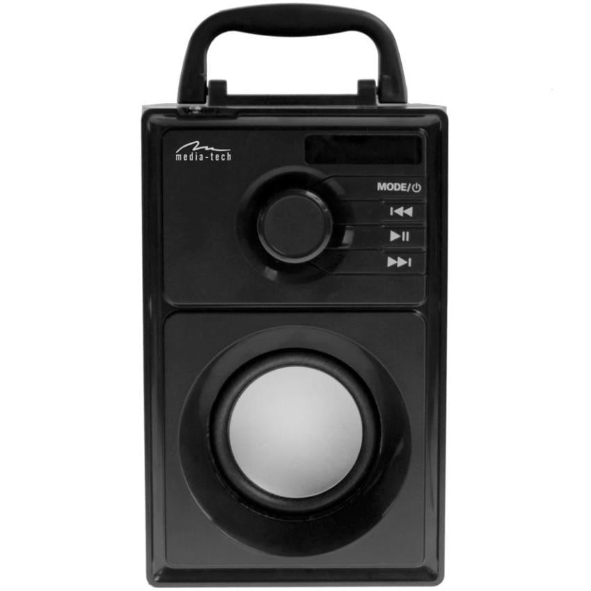 Портативная колонка беспроводная Media-Tech 15W 1.0 Bluetooth FM AUX SD USB пульт BOOMBOX серебряная мембрана Black (MT3179) Портативная колонка беспроводная Media-Tech 15W 1.0 Bluetooth FM AUX SD USB пульт BOOMBOX серебряная мембрана Black (MT3179)