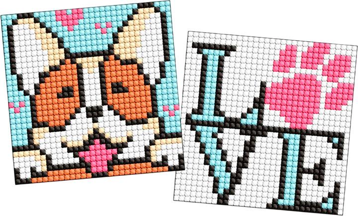 Набор алмазной мозаики для детей Ideyka на самоклеящейся основе Милая собачка 9х9 см (AMS1047)