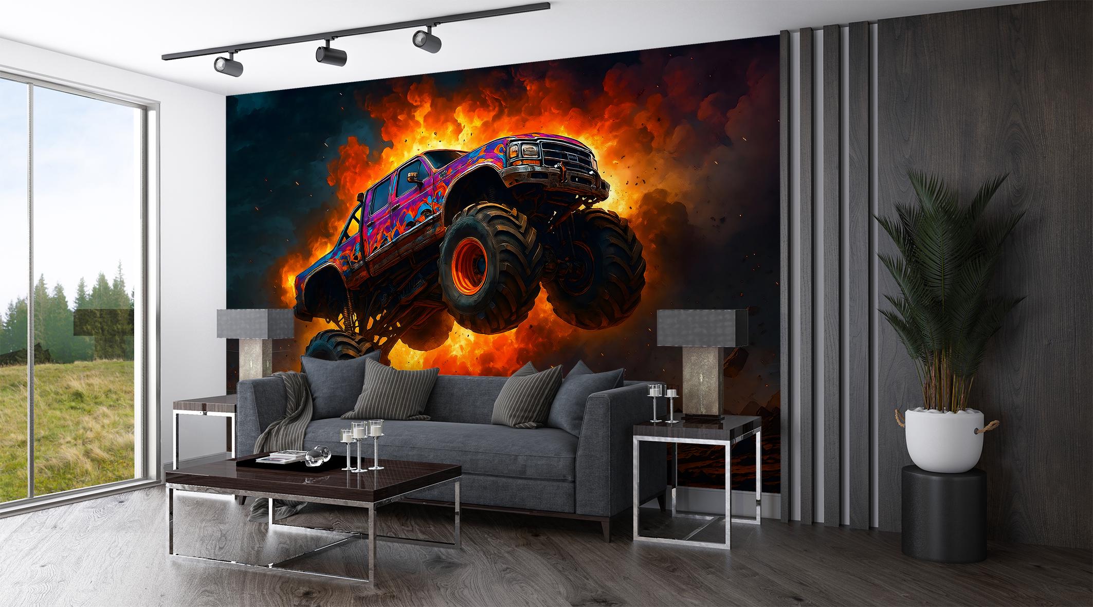 Фотообои флизелиновые Upstream Монстр-трак: пламя опасности 230х345 см (S5CAR-020/6) - фото 5 Фотообои флизелиновые Upstream Монстр-трак: пламя опасности 230х345 см (S5CAR-020/6) - фото 5