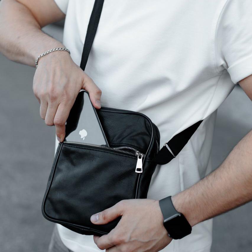 Сумка из натуральной кожи Черный (119530) - фото 20 Сумка из натуральной кожи Черный (119530) - фото 20