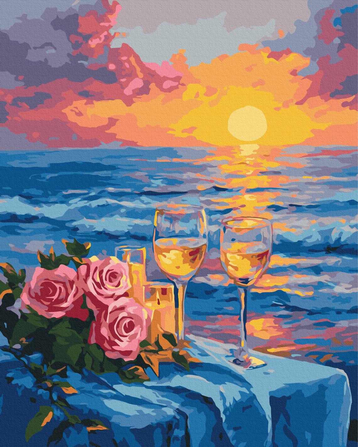 Картина по номерам Brushme Ужин на закате солнца 40x50 см (BS54257)