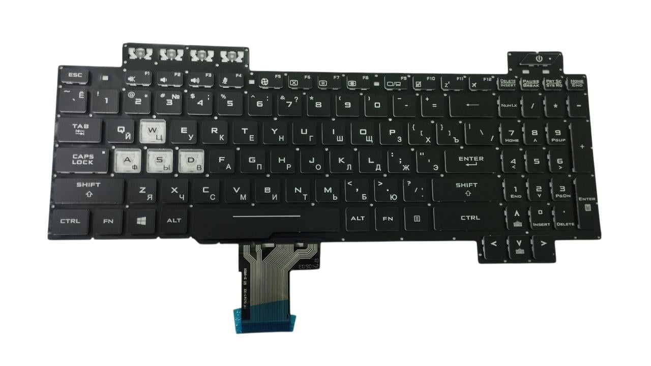 Клавиатура для ноутбука Asus Gaming FX504 с подсветкой Red Light Black