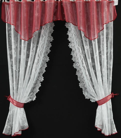 Комплект штор для кухни Ольвега Бордо (1556912)