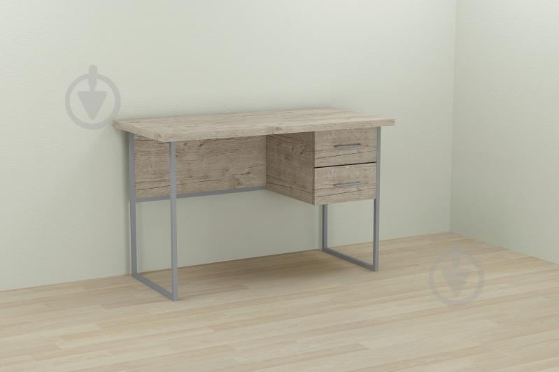 Компьютерный стол Ferrum-decor Дакота 75x140x60 серый ДСП Дуб Шервуд 32мм